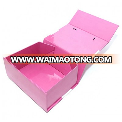 Wholesale Rigid Collapsible Foldable Magnetic Packaging Box With Ribbon Handle for Cloths