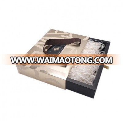 Custom Wholesale Drawer Type Paper Boxes/Sliding Cardboard Gift Box With Lafite Insert