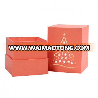 Custom Logo Printed Rigid Cardboard Christmas luxury boxes for candle