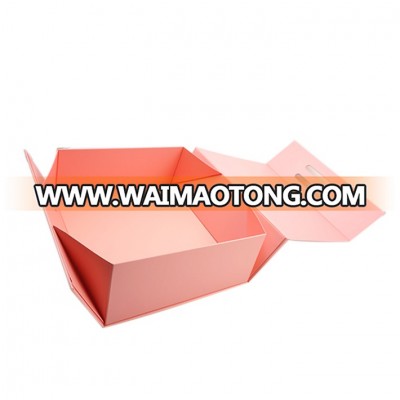 Custom Logo Pink Magnetic Box Foldable Cardboard Gift Box