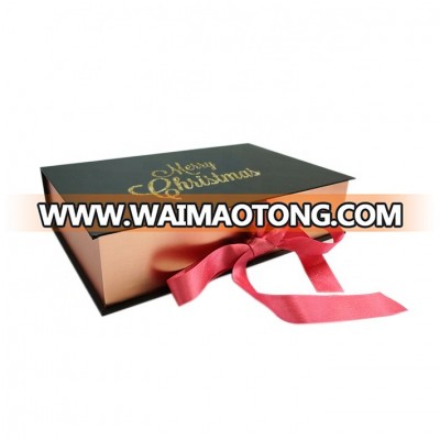 Custom Luxury Art Paper Christmas Cardboard Magnetic Closure Gift Box For Packaging