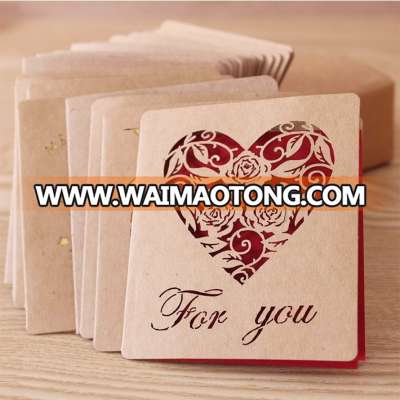 Fancy high-end custom kraft carved greeting cards supplier